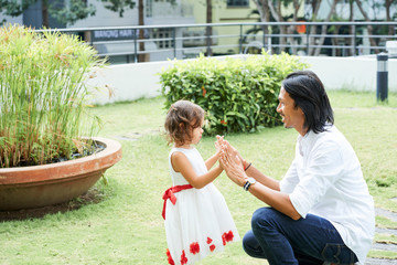 Father spending time with child
