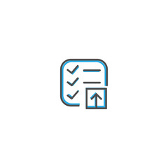 List icon design. Interaction icon line vector illustration