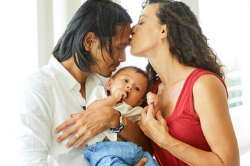 Lovely couple with baby