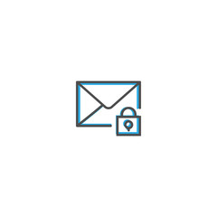 Mail icon design. Interaction icon line vector illustration