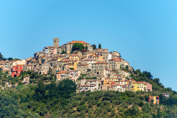 Fototapeta na wymiar Vezzano Ligure Village - La Spezia Liguria italy