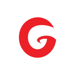 letter g curves circle simple logo vector