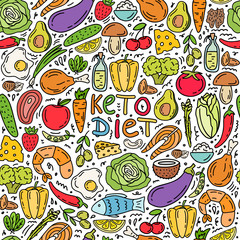 Seamless pattern ketogenic diet