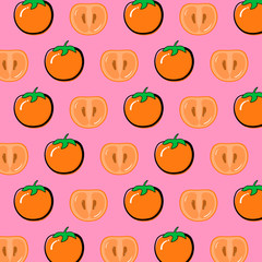 Line Persimmon Vector