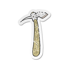 retro distressed sticker of a cartoon pick axe