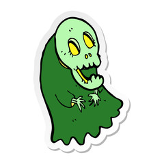 sticker of a cartoon spooky ghoul