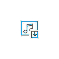 Music Player icon design. Interaction icon line vector illustration