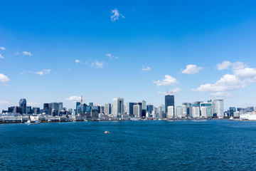 Naklejka premium Sceneria obszaru zatoki tokio