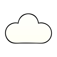 gradient shaded cartoon white cloud