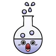 gradient shaded cartoon test tube