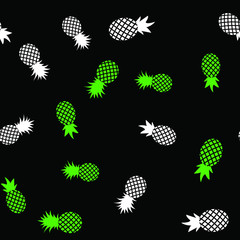 Fresh Pineapples Vector Repeat Seamless Pattern