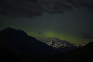 ニュージーランドのクイーンズタウンの夕景