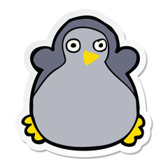 sticker of a cartoon penguin