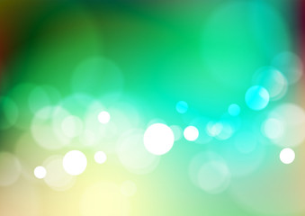 Naklejka premium Abstract bokeh light on green background