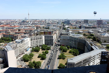Berlin. 06/14/2008. Panoramic view from the top of a Potsdamer Platz tower