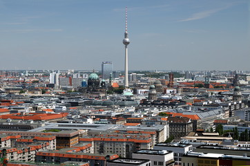 Berlin. 06/14/2008. Panoramic view from the top of a Potsdamer Platz tower