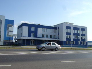Office center and industrial building.