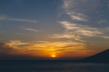 Mediterranean sunset. Oludeniz, Turkey