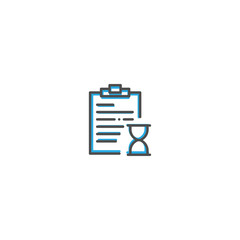 Notepad icon design. Interaction icon line vector illustration