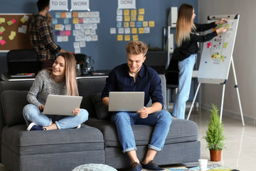 Young IT specialists working in modern office