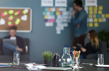 Table in modern office of IT company