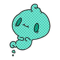 cartoon of a kawaii cute ghost