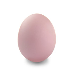 Painted Easter egg on white background