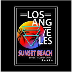 Los Angeles typography for t-shirt print , vector illustration