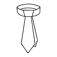 quirky line drawing cartoon neck tie