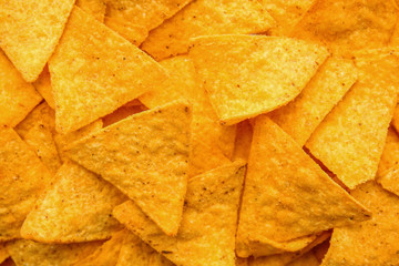 Tasty nachos as background