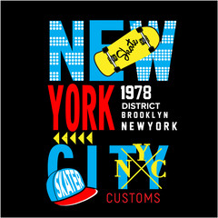 skate board typography t shirt graphics vectors - 254848226