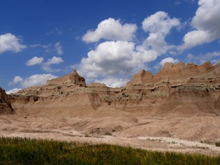 Fototapeta premium Views at the Badlands National Park in South Dakota, USA.