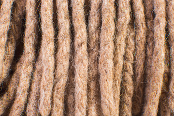 macro brown wool brown fringe