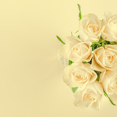 Fresh white roses bouquet