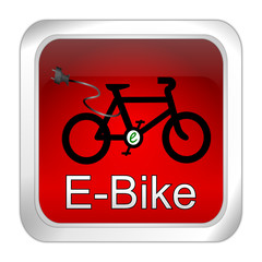 E-Bike Button - 3D illustration