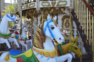Fototapeta na wymiar Fair carousel in the Philippines.