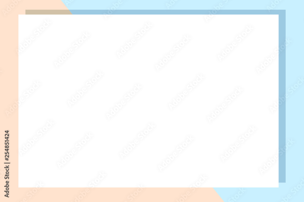 Poster empty frame on color pastel background. minimal concept, flat style. copy space for text, design you