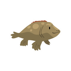 Prehistoric Fish, Biology Evolution Stage Vector Illustration