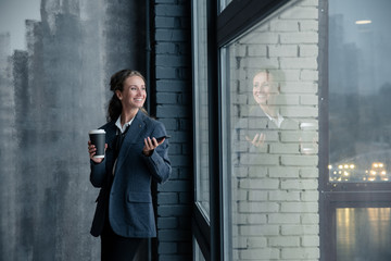 businesswoman with mobile phone