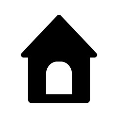 Doghouse icon. Vector illustration style is a flat iconic doghouse symbol.