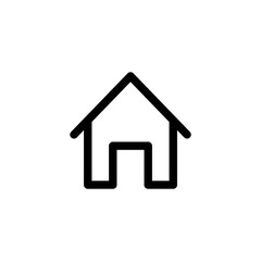 Home icon outline simple flat style illustration isolated