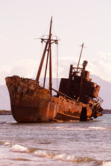 Fototapeta premium The famous shipwreck near Gythio Greece