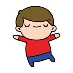 cartoon of a kawaii cute boy