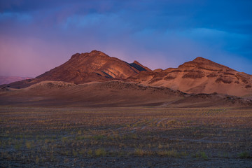Fototapeta na wymiar Sunset in Sahara desert.