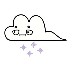 cute cartoon snow cloud