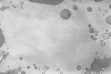 Colorful spring watercolor texture with abstract washes and brush strokes on the white paper background. Chaotic abstract organic design.