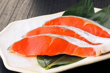 紅鮭の切身　Sockeye salmon slice cut
