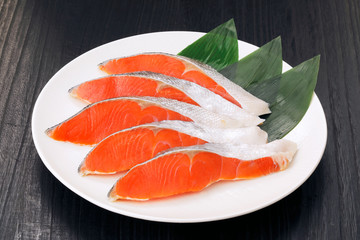 紅鮭の切身　Sockeye salmon slice cut