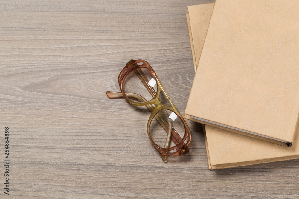 Wall mural Book and Glasses