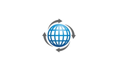 logo globe and arrow